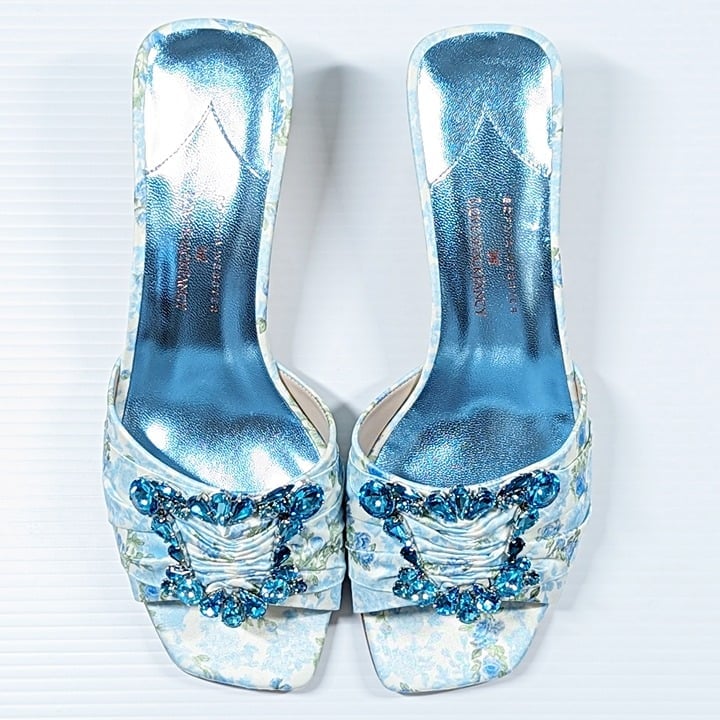 Sophia Webster x LoveShackFancy Womens Margaux Mid Mule Sandal Size 38 MSRP $900