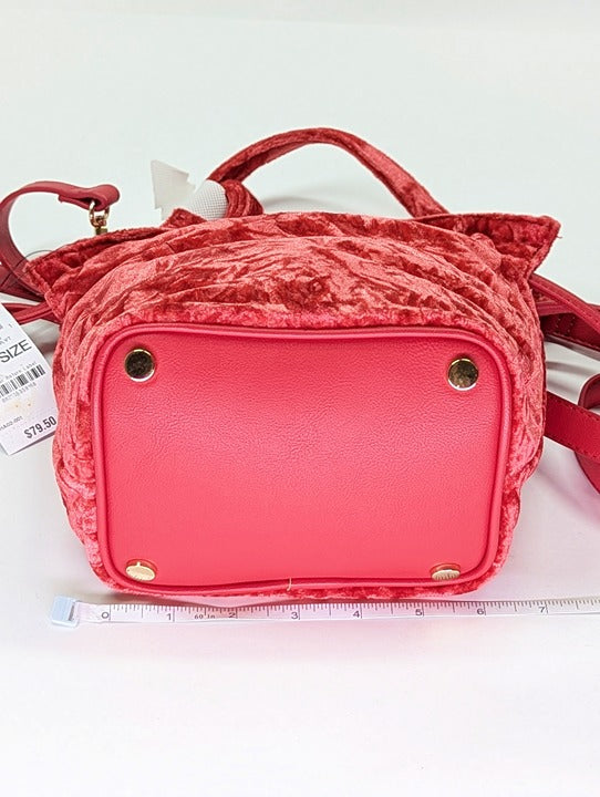 I.N.C. International Concepts Meliss Small Red Velvet Bucket Bag (MSRP $80)