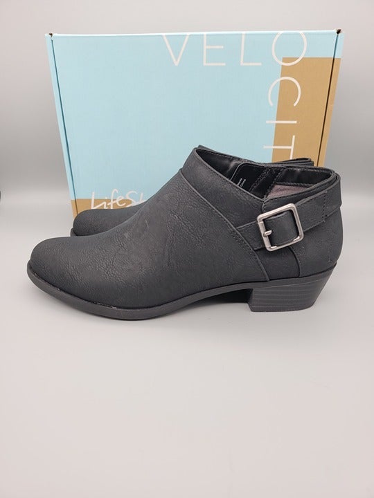 LifeStride Alexi Women's Ankle Boots Black Microsuede Size 8.5 M (MSRP $70)