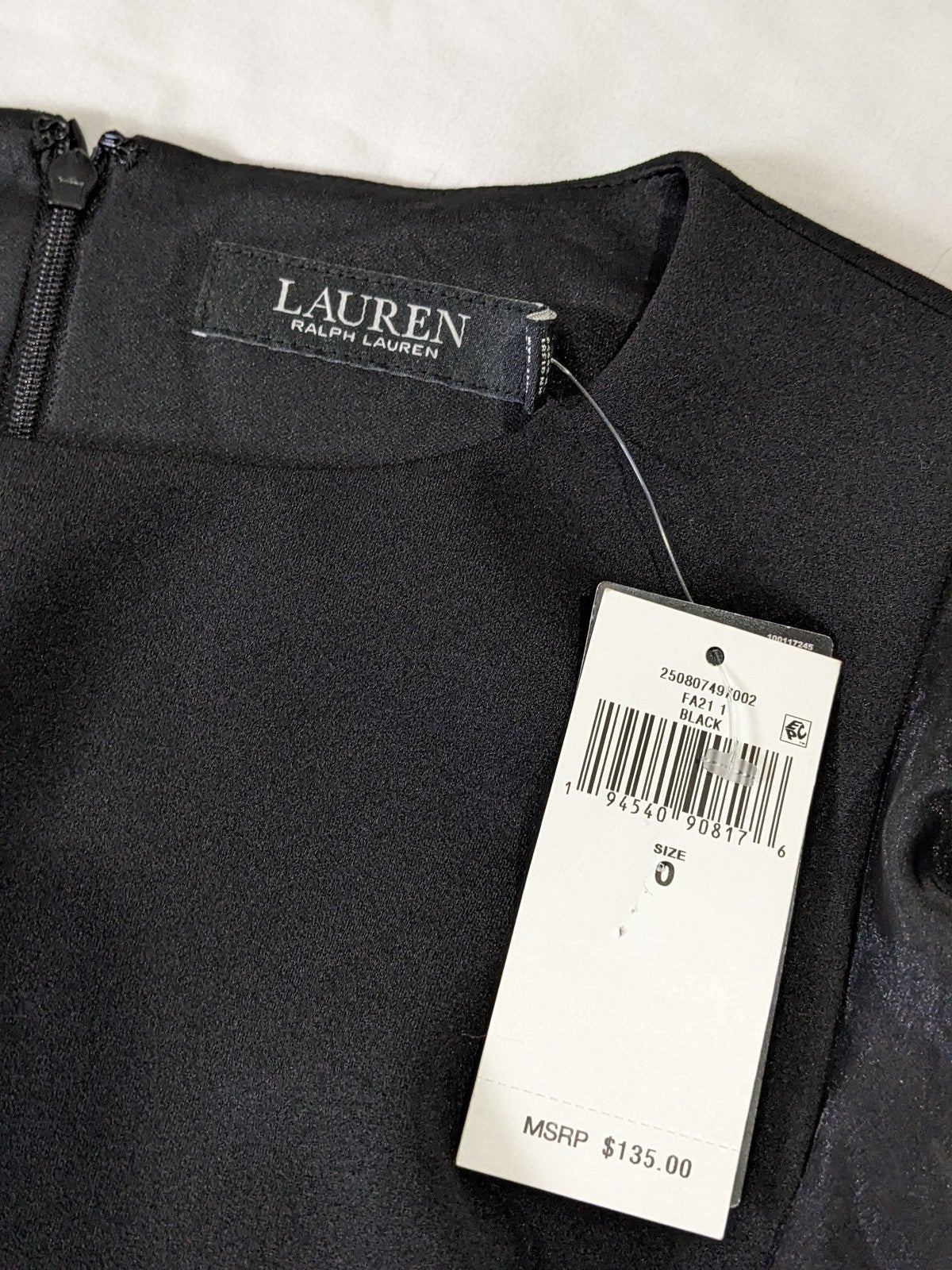 Lauren Ralph Lauren Women's Flutter Sleeve Dress Size 0 (MSRP $135)