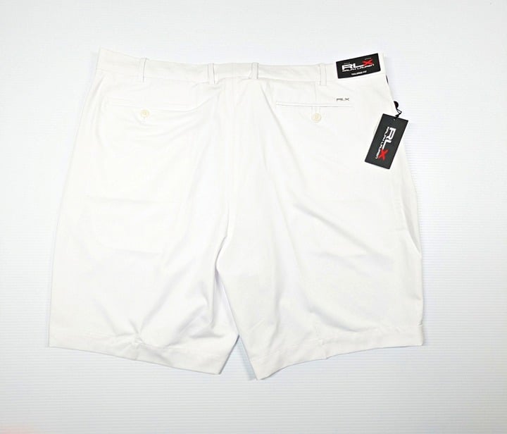 RLX Ralph Lauren Golf Men's Tailored Fit Performance Shorts White Size 42