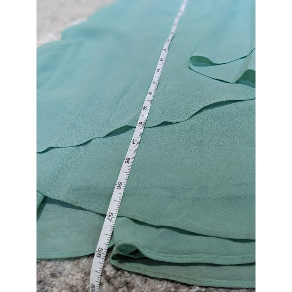 Eliza J Faux-Wrap Ruffled Maxi Dress Size 4 (MSRP $168)