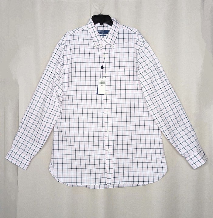 Polo Ralph Lauren Men's Cotton Check Custom Fit Button Shirt Size XXL MSRP $148