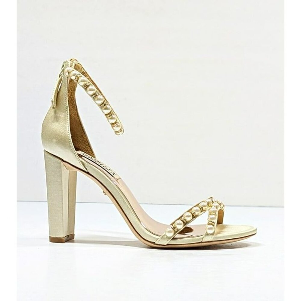 Badgley Mischka Women's Hooper Embellished Satin Heel Sandals Size 6 (MSRP $225)