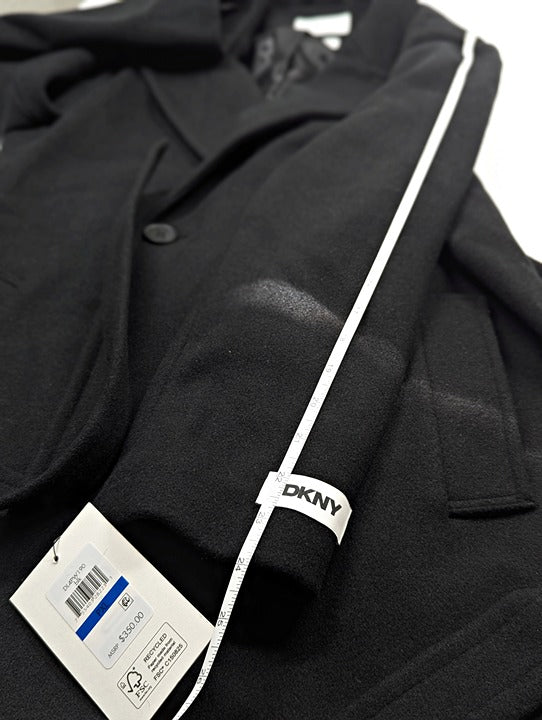DKNY Petite Notched-Collar Double-Breasted Wrap Coat Size XL 16-18 (MSRP $350)