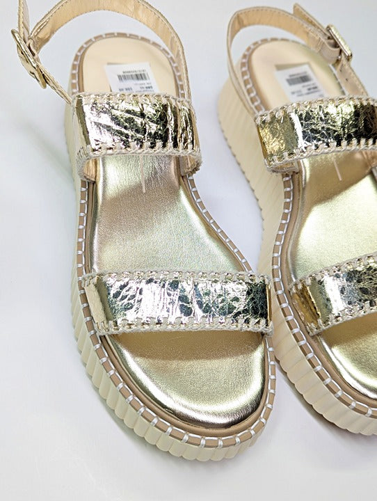 Dolce Vita Daiya Women's Metallic Platinum Platform Sandal Size 10 (MSRP $130)