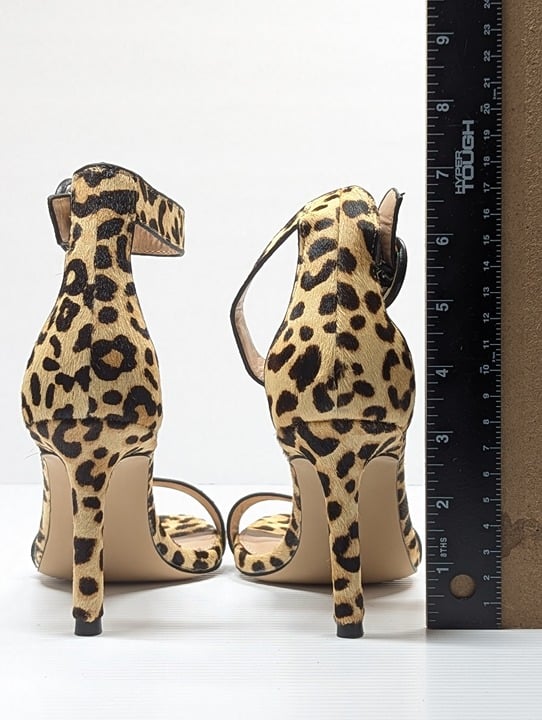 Aqua Women's Seven Leopard Print Calf Hair High-Heel Sandals Size 9.5 MSRP $119