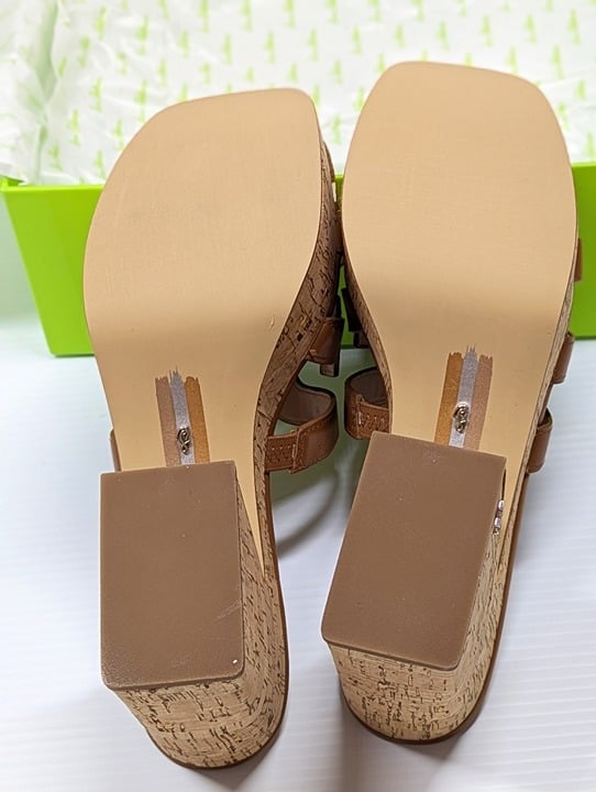 Sam Edelman Women's Dev Leather Cork Platform Sandals Size 9 (MSRP $150)
