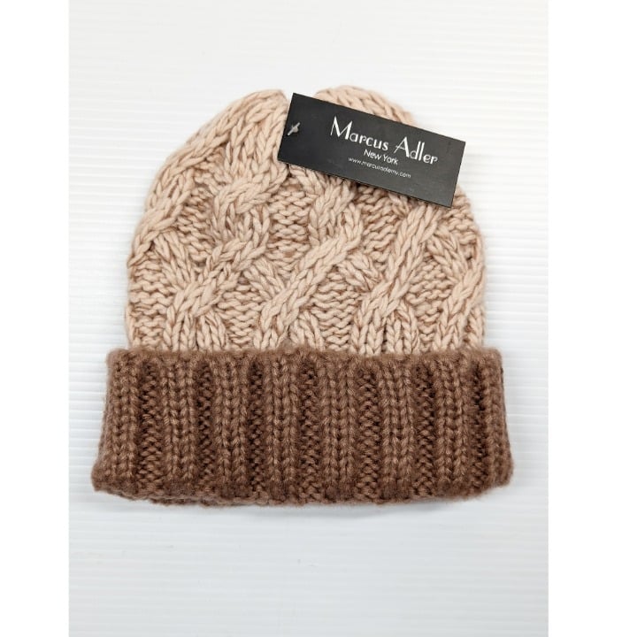 Marcus Adler Women's Rose Chunky Marled Cable Knit Beanie O/S (MSRP $42)
