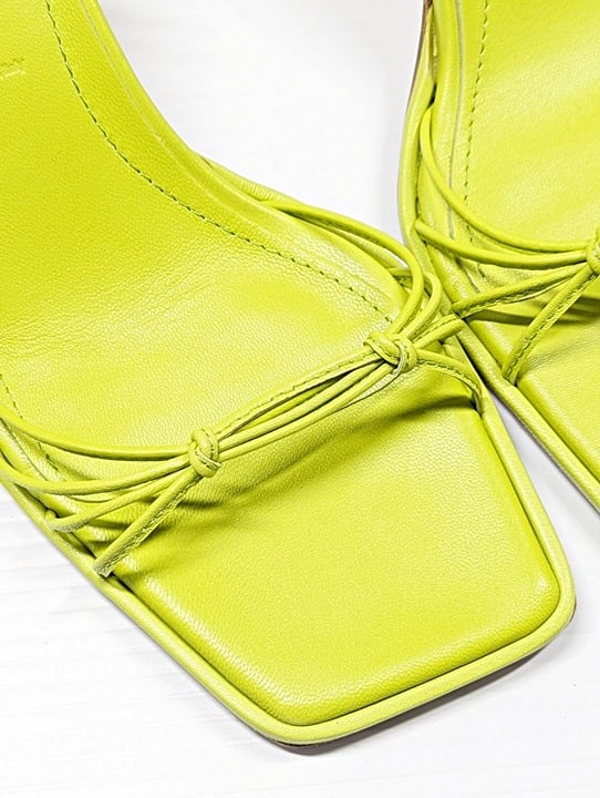Aeydē Roda Women's Lace up Leather Sandals Apple Green Size 37 EU (MSRP $295)