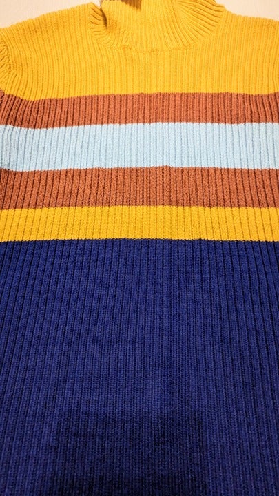 Gucci Men's Wool Multi Striped Turtleneck Sweater Size XL (MSRP $980)