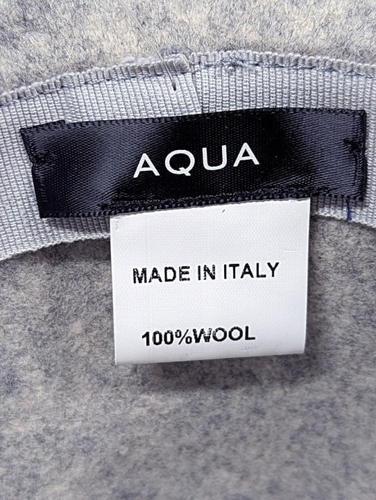 AQUA Women's Weekend Felted 100% Wool Hat Gray O/S (MSRP $98)