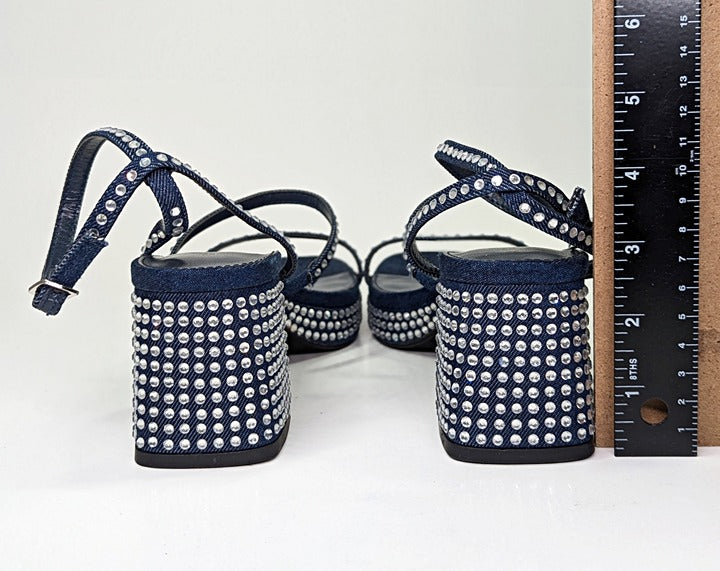 BCBGeneration Lissena-2 Women's Rhinestones Platform Sandals Size 7 MSRP $109
