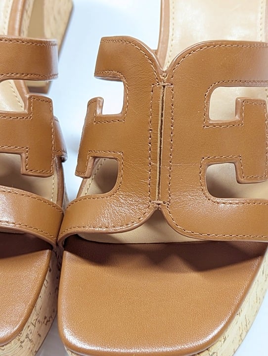 Sam Edelman Women's Dev Leather Cork Platform Sandals Size 9 (MSRP $150)