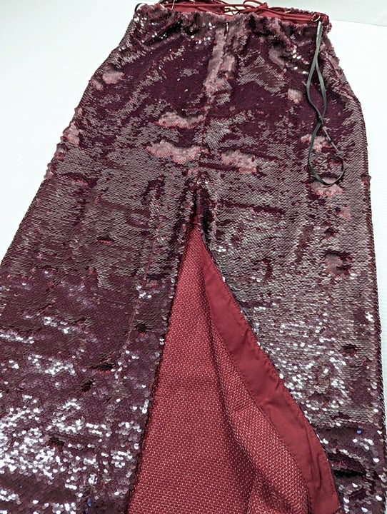 Sabina Musayev Zarya Women's Sequined Dress in Wine Size S (MSRP $495)