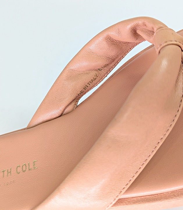 Kenneth Cole Women's Athens Platform Thong in Peach Leather Size 6 (MSRP $89)