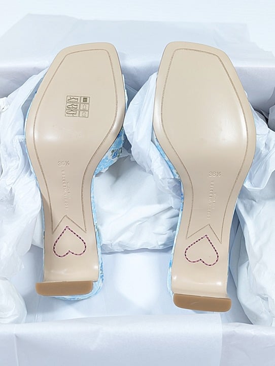 Sophia Webster x LoveShackFancy Womens Margaux Mid Mule Sandal Sz 36.5 MSRP $900