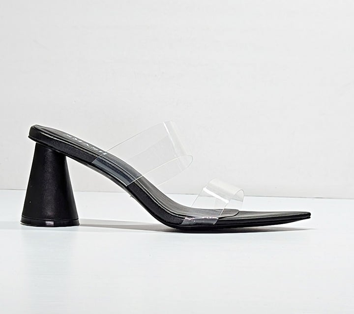 Smash Waze Women's Pointed Toe Slip On Block Heels Black Size 10 (MSRP $140)