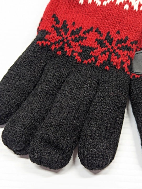 Isotoner Signature Women's Lined Water Repellent Snowflake Gloves O/S (MSRP $42)