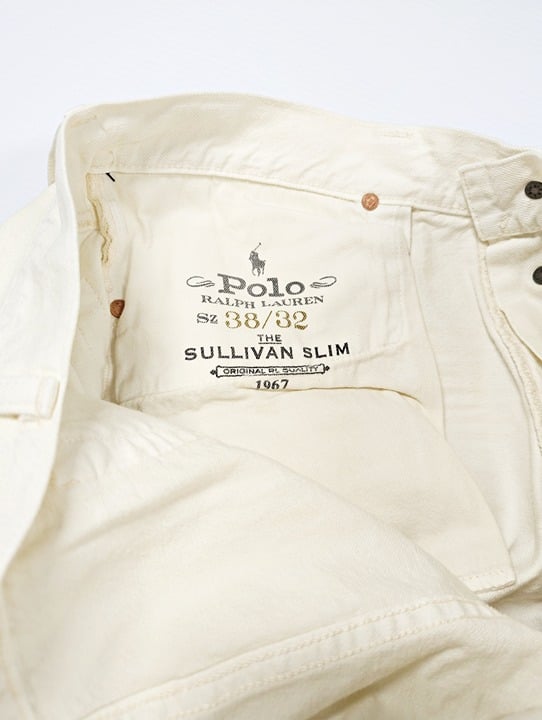 Polo Ralph Lauren Men's Sullivan Slim Distressed Jean White Size 38 (MSRP $198)