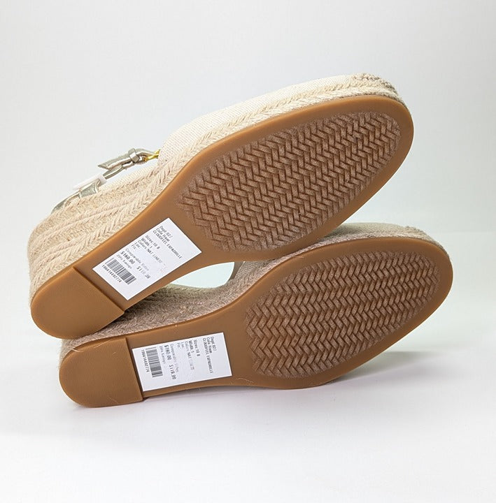 Cole Haan Cloudfeel Women's Espadrille Wedge Heels Linen Size 10 MSRP $160