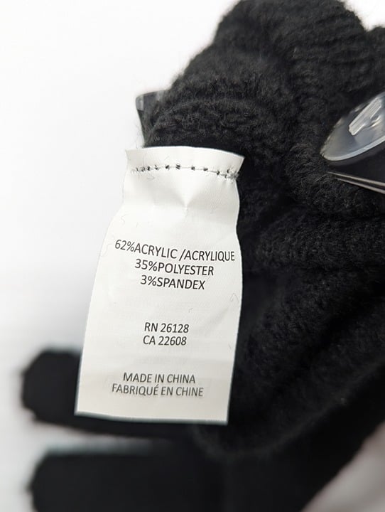Echo 23 NYC Women's Solid Smartphone Gloves Black O/S (MSRP $38)