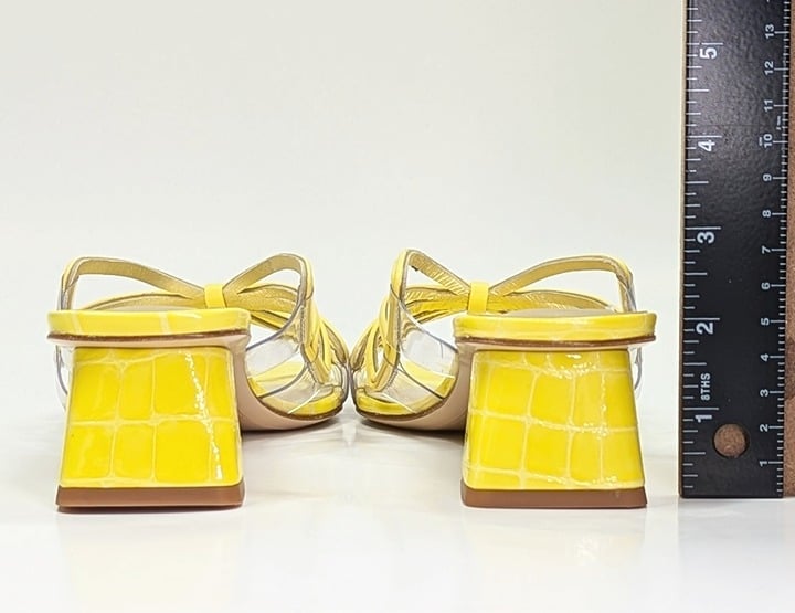 Sophia Webster Women's Havanna Low Heel Mule Sandals Lemon Size 39 (MSRP $650)