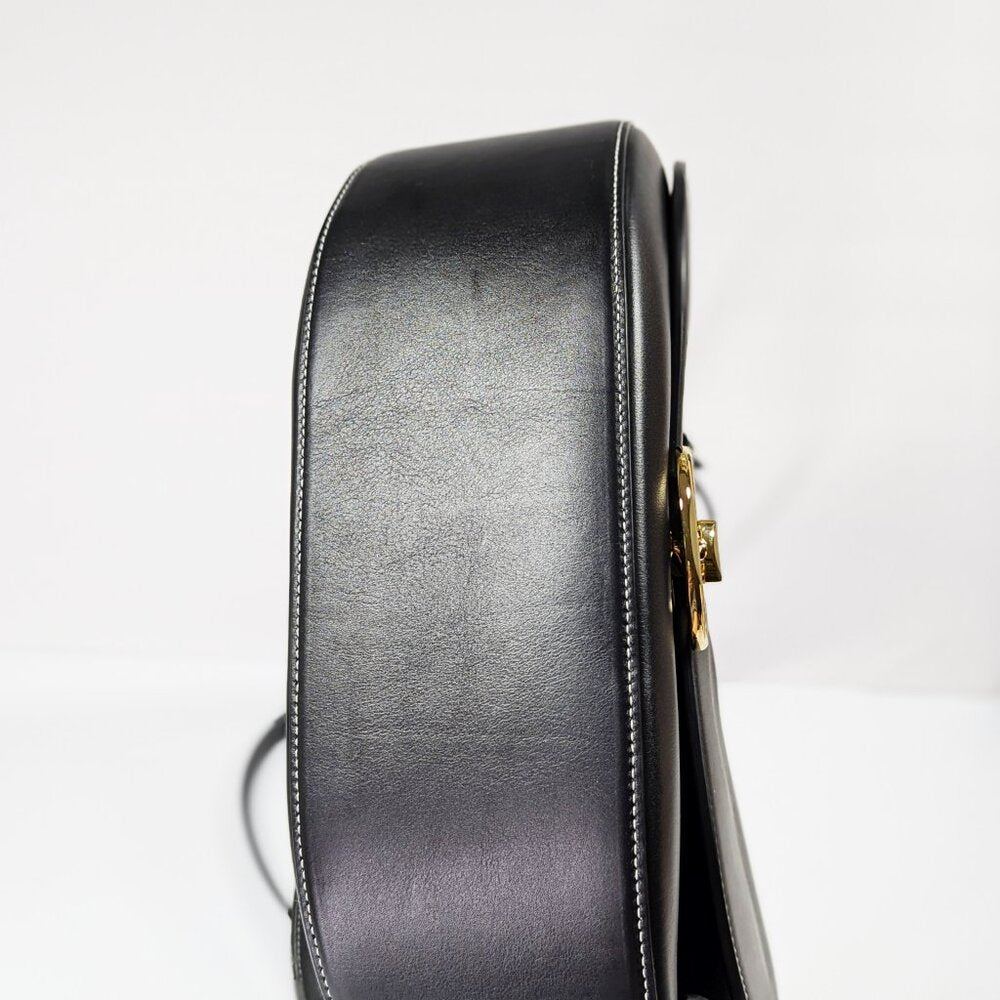 Valentino Garavani Ohval Medium Shoulder Bag Black Nappa Calfskin (MSRP $3,900)