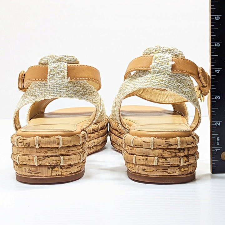 Joie Romanna Women's Ankle Strap Platform Sandals Natural Size 7.5 (MSRP $228)