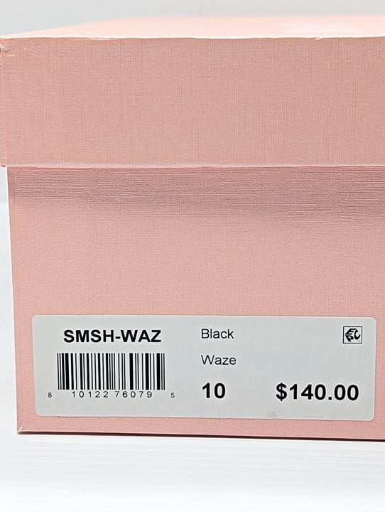 Smash Waze Women's Pointed Toe Slip On Block Heels Black Size 10 (MSRP $140)