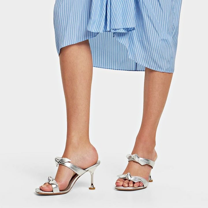 Alexandre Birman Clarita 85 Squared Flare Leather Sandals Size 39.5 IT MSRP $595