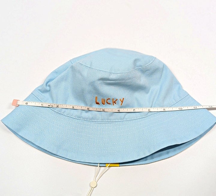 Kerri Rosenthal Women's Cotton Bucket Hat in Smiley Saltwater O/S (MSRP $128)
