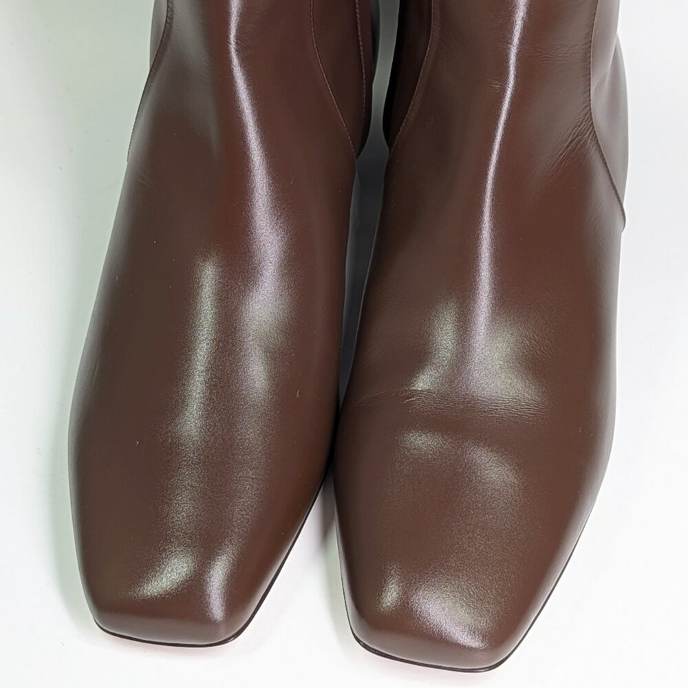 Valentino Garavani Womens Vlogo Medallion Calfskin Knee Boot Size 41 MSRP $2,190