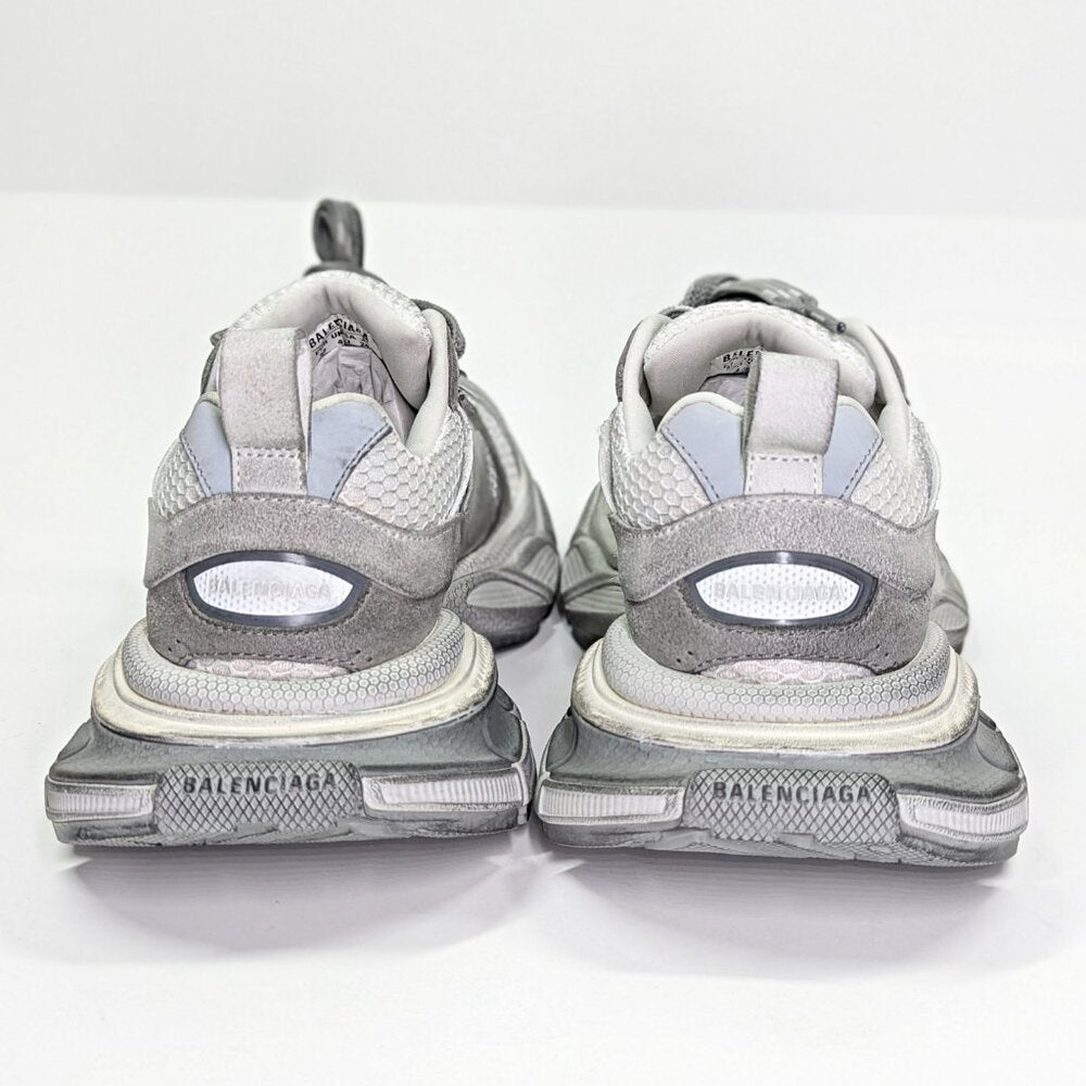 Balenciaga 3XL Distressed Suede & Mesh Sneakers Light Grey Size 37 MSRP $1,130