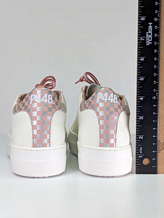 P448 Women's Thea Lace-Up Low-Top Platform Sneakers Minichess Size 40 MSRP $298