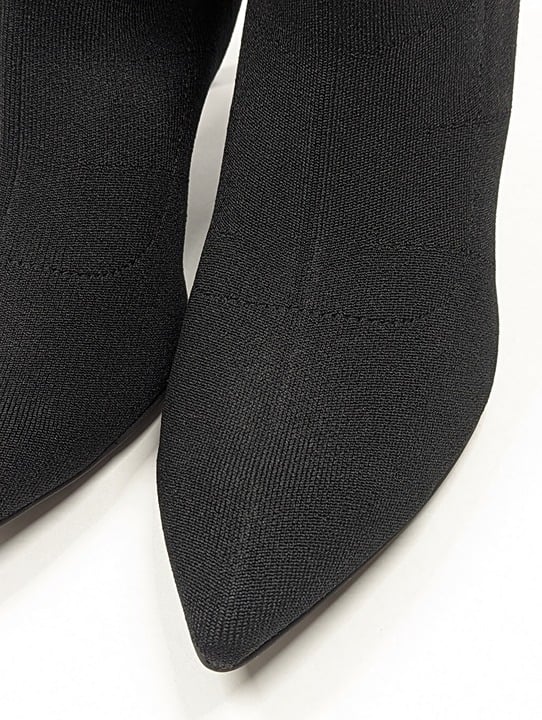 Sol Sana Women's Ezra Black Stretch Knit Pointed toe Boot Size 41 EU (MSRP $175)