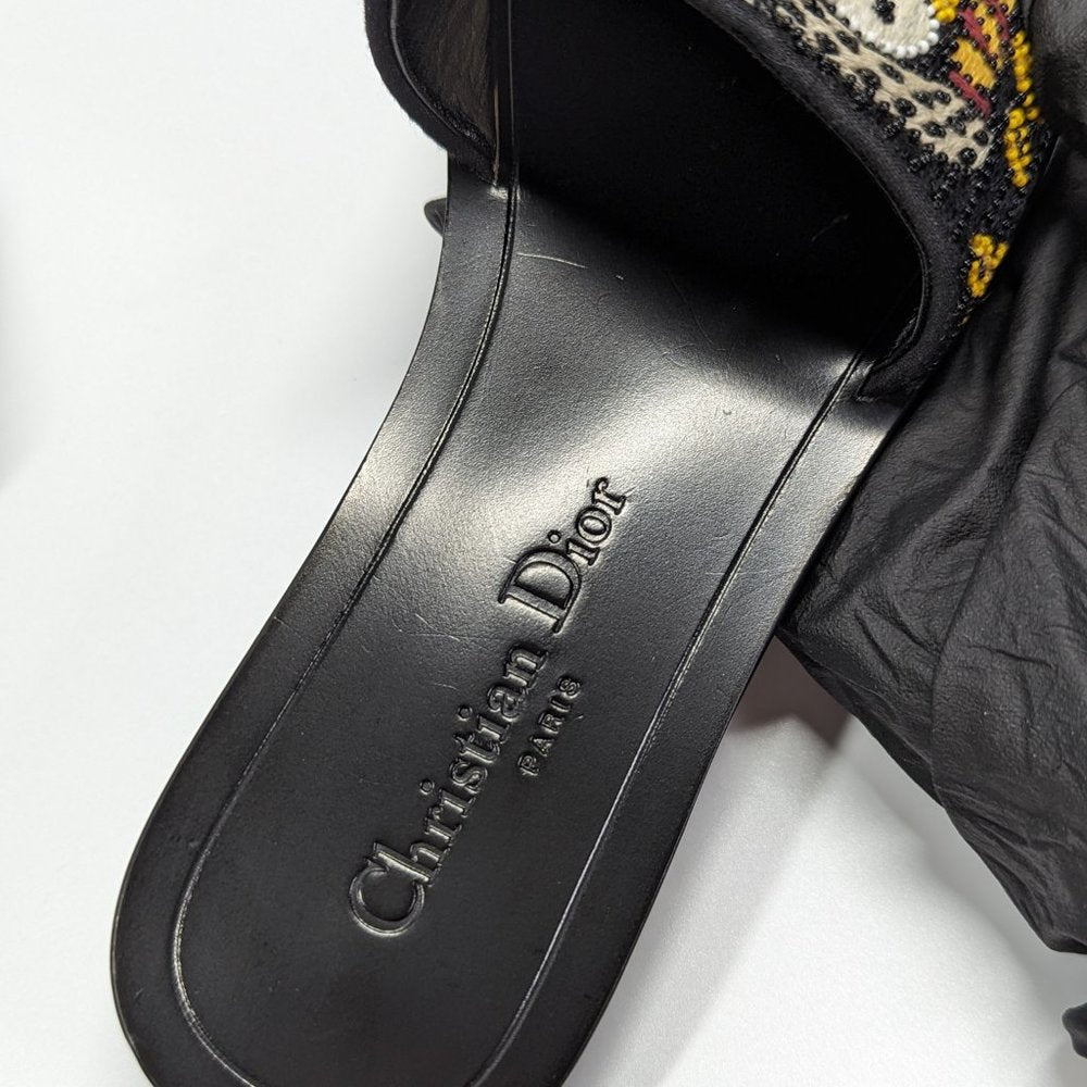 Christian Dior Women's Tarot Slide Death Embellished Sandals Size 36 IT ($1,190)