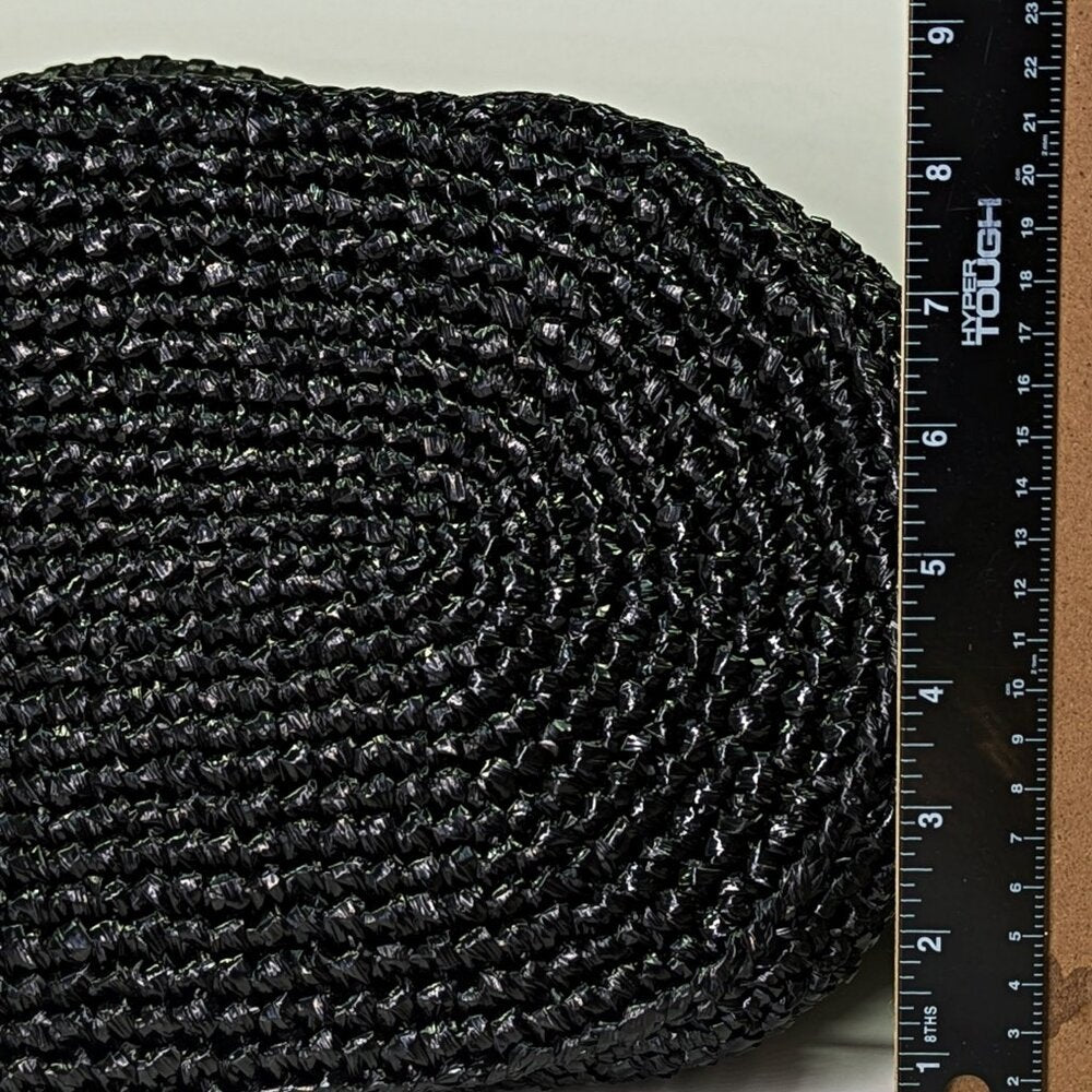 Balenciaga Women's Large Le Cagole Panier Black Raffia Tote Bag (MSRP $1,750)