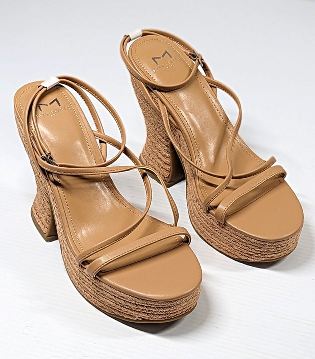 Marc Fisher LTD Women's Fetch Ankle Strap Espadrille Natural Size 9 (MSRP $140)