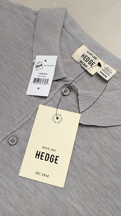 Never Lose HEDGE Men's Long Sleeve Cotton Shirt Grey Size M (MSRP $55)