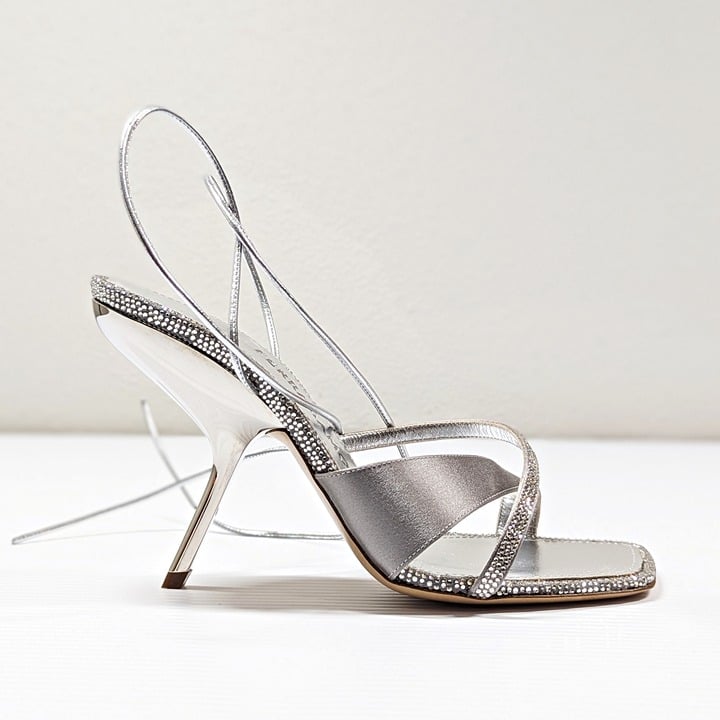 Ferragamo Women's Allegra Embellished High Heel Sandals Size 8 (MSRP $1,450)