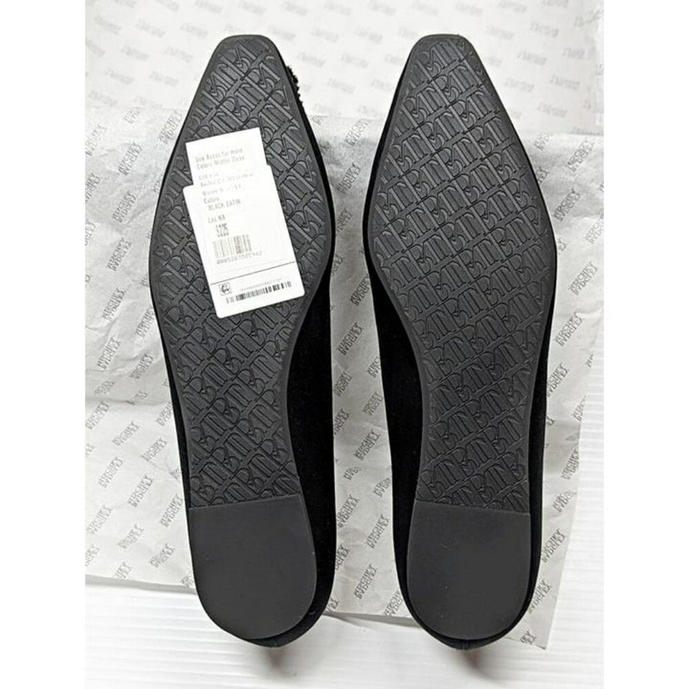 Badgley Mischka Women's Emerie Slip On Embellished Flat Black Size 6.5 MSRP $225
