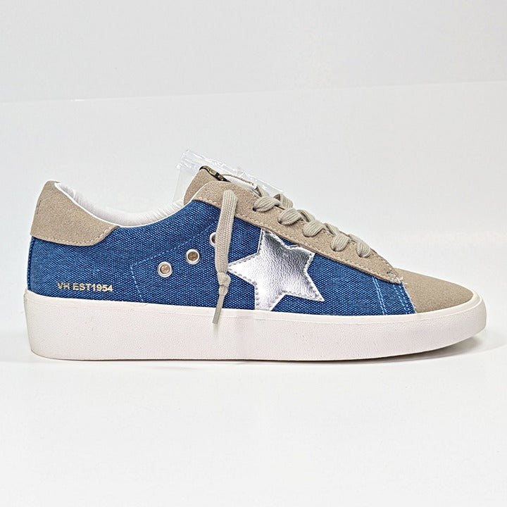 NWOB Vintage Havana Dalia Womens Denim Multi Leather Sneakers Size 8.5 MSRP $150