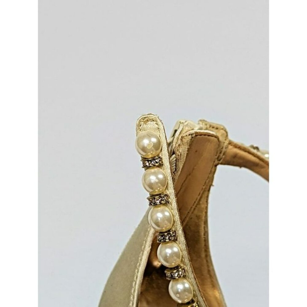 Badgley Mischka Women's Hooper Embellished Satin Heel Sandals Size 6 (MSRP $225)