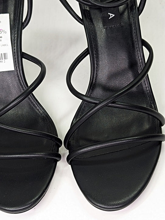 Aqua Women's Arlow Black Ankle Strap High Heel Sandals Size 9.5 (MSRP $108)