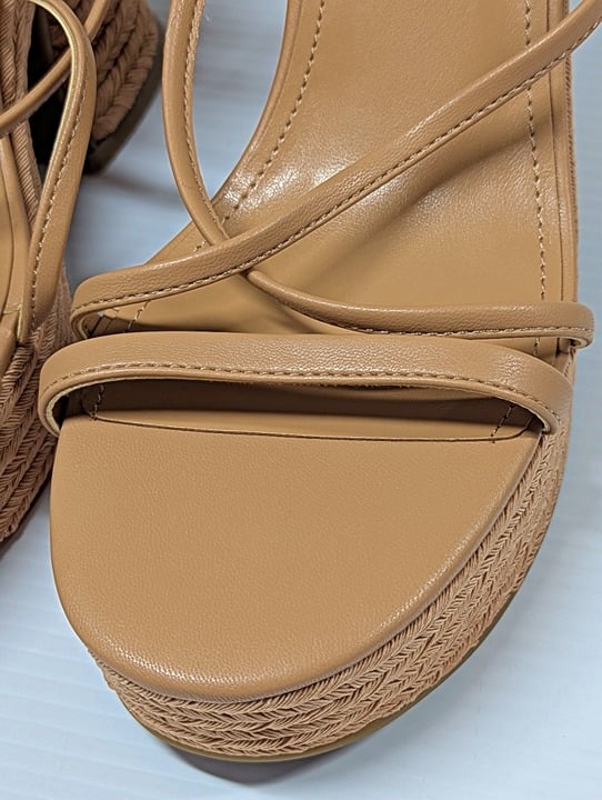 Marc Fisher LTD Women's Fetch Ankle Strap Espadrille Natural Size 9 (MSRP $140)