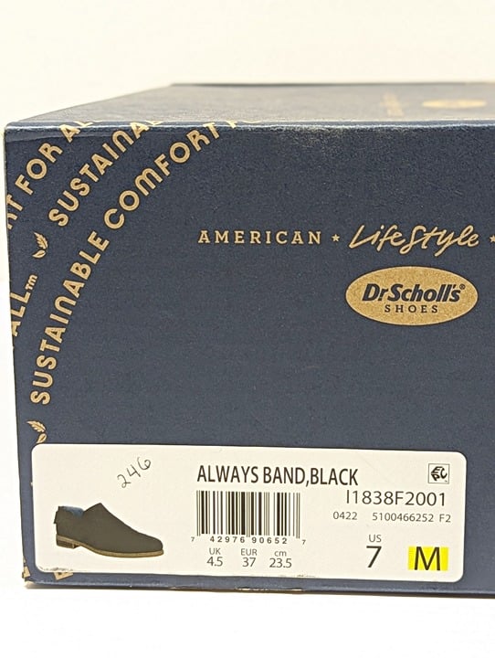 Dr. Scholls Always Band Women's Slip-on Shooties Black Size 7 M (MSRP $120)