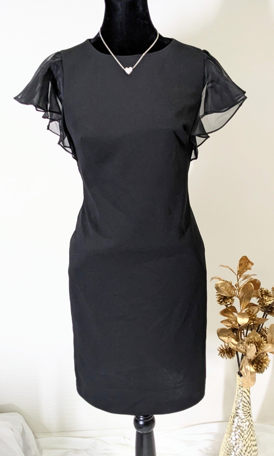Lauren Ralph Lauren Women's Flutter Sleeve Dress Size 0 (MSRP $135)