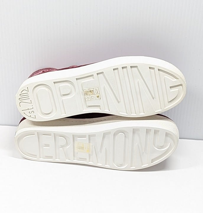 Opening Ceremony Women's Didi Velvet Ruffle Slip-On Sneaker Size 37 (MSRP $225)