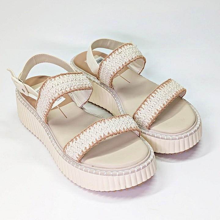 Dolce Vita Daiya Women's Ivory Platform Sandals Size 9.5 (MSRP $130)